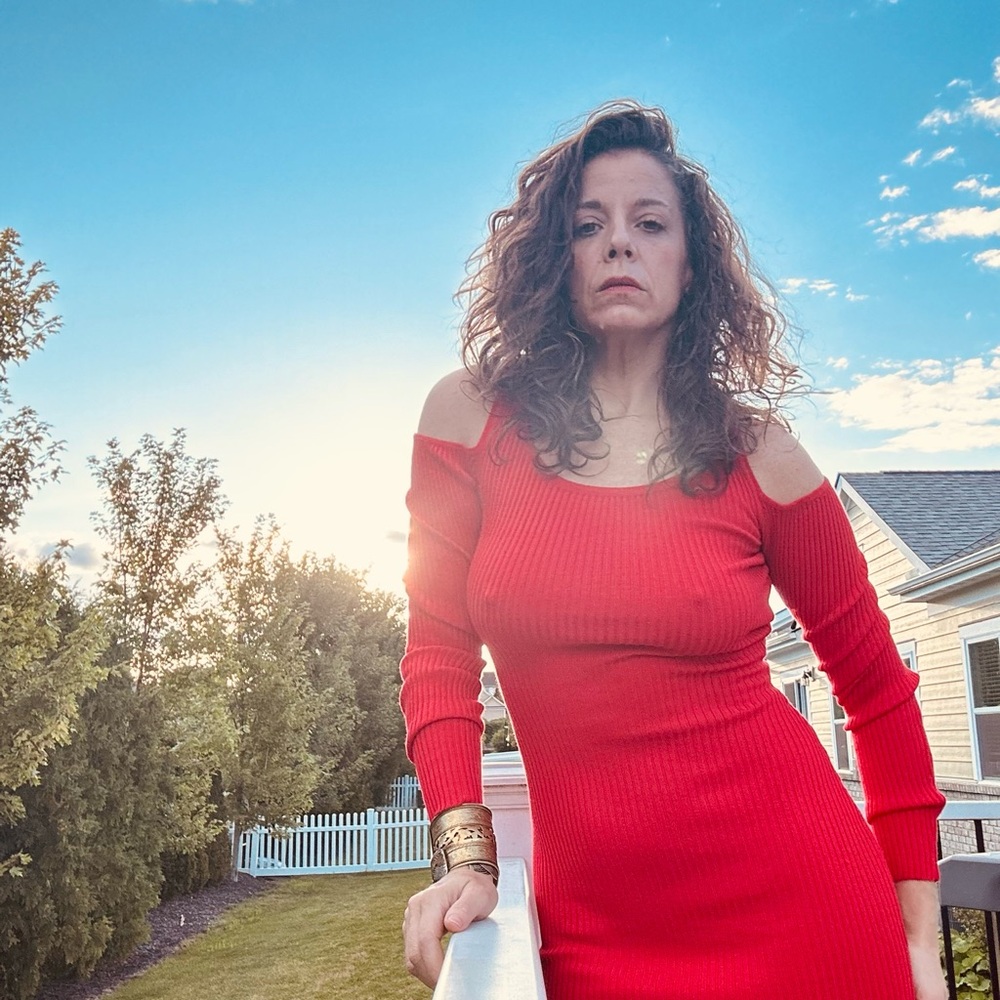 Say What? Vibrant Red Cold-Shoulder Mini Dress